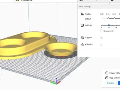 Pet Bowl M02 - with STL Low-poly 3D model