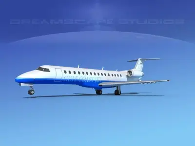 Embraer ERJ-140 Gulf Coast Jet 3D model