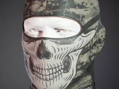 Balaclava swat army Black Ops FREE Free low-poly 3D model