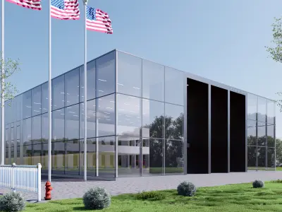 art gallery Low-poly 3D model