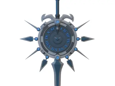 Weapon Asset - Clock Sword weapon Design by winjaydesign 3D model