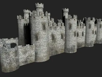 Medieval Castle Low-poly 3D model