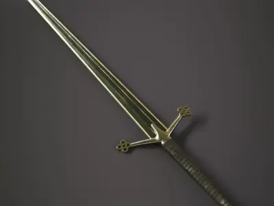 Claymore Sword Free low-poly 3D model