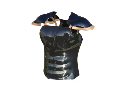 Medieval Body Armor And Shoulder Pad For Blender Free 3D model