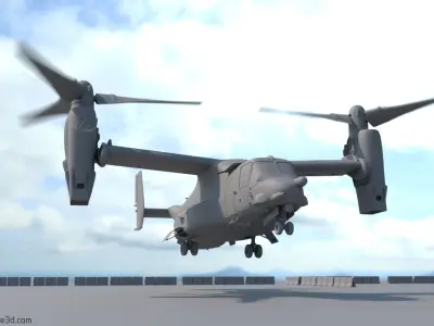 MV22-Osprey osprey aircraft 3D model