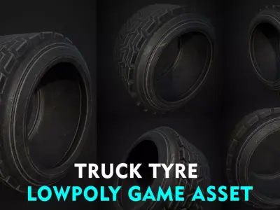 TYRE LOWPOLY GAME ASSET Low-poly 3D model