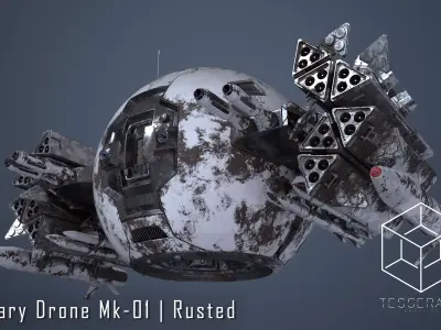 Military Drone Mk1 Rusted 3D model