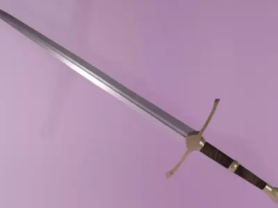 Norman two-handed sword Low-poly 3D model