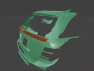 W204 wagon spoiler 3D model