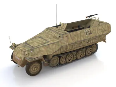 SDKFZ 251 Ausf D - Half-track - 202 3D model