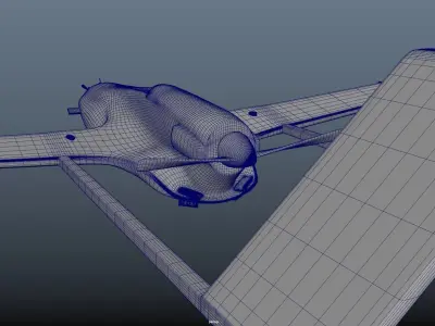 Bayraktar TB2 Low-poly 3D model