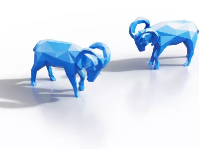 Lowpoly Ram 3D model