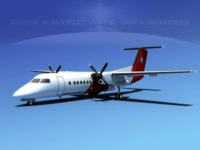 DeHavilland DHC-8-Q300 Australia Customs 3D model