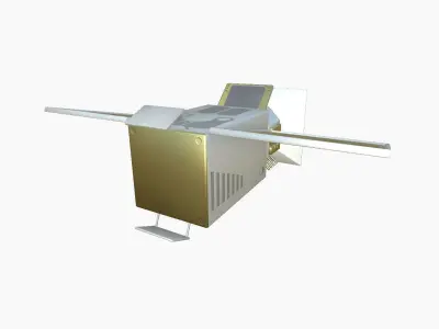 Satellite E02 Gold - SciFi Space Design Low-poly 3D model