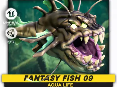 Fantasy Fish 09 - Angler Fish - Aqua Life  - 51 Low-poly 3D model