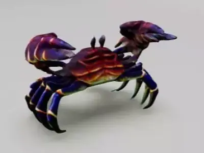 a crab with 10 claws 3D model