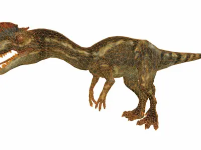 Dilophosaurus Low-poly 3D model