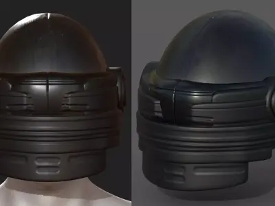 Helmet scifi fantasy futuristic military Scifi Low-poly 3D model