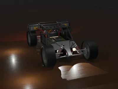 BombBug buggie with C4 Low-poly 3D model