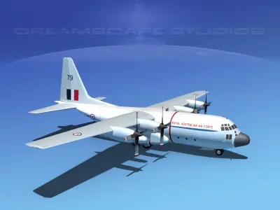 Lockheed C-130 Hercules RAAF 3D model