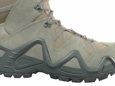 Military Boots Hike Green 3D model