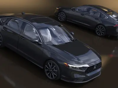 Black Honda Accord 2025 3D model