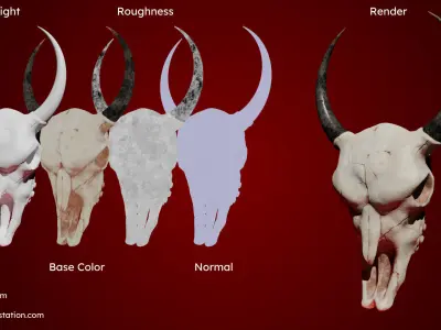 Bull Skull 3D model