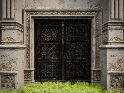 GOTHIC CASTLE BUILDING 2 Low-poly 3D model