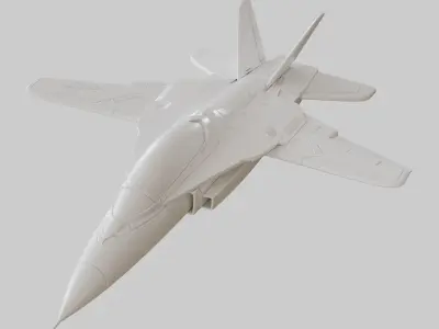 3D Printable Fighter Jet Plane 3D print model