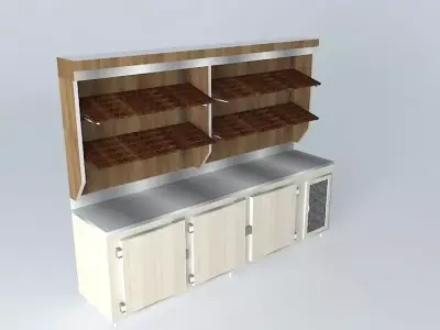 Kit133 Desk and wall niches by Alex Marques Free 3D model