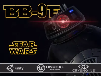 BB-9 E Imperial color Star Wars Free low-poly 3D model