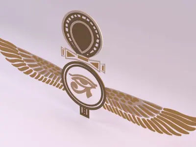 Egyptian Symbols - 013 Low-poly 3D model