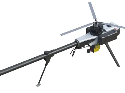 Vapor 55 MX electric helicopter Low-poly 3D model