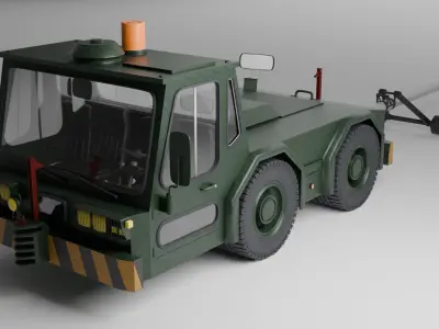 Airport Ground Tractor Low-poly 3D model