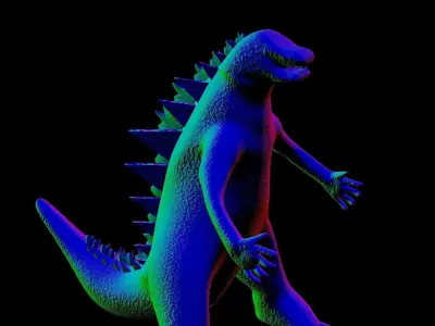 Godzilla - Monster - King of Monsters Low-poly 3D model