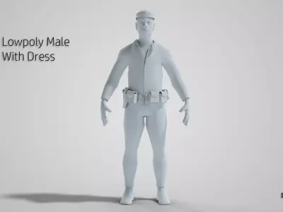 Lowpoly Male Base Mesh Low-poly 3D model