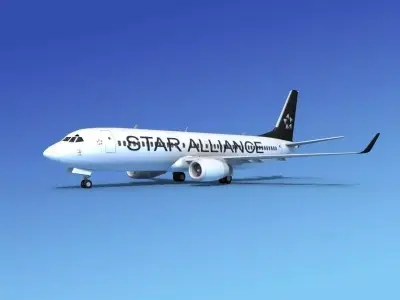 Boeing 737-800 Star Alliance 3D model