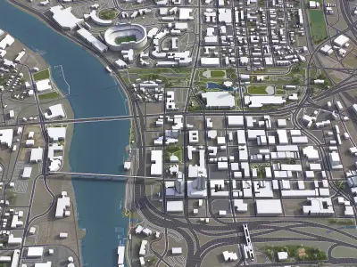 Knoxville Low-poly 3D model