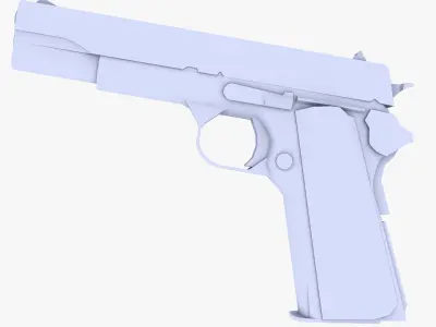 Colt 45 M1911 Pistol Low-poly 3D model