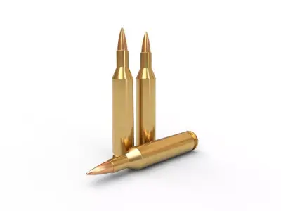 17 Remington Ammo Low-poly 3D model