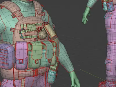 US SOF Soldier Low-poly 3D model