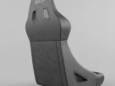 Racing Seat Sparco Sprint Black Leather 3D model