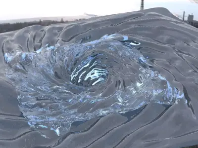 Whirlpool water 3D model