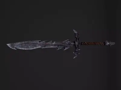 Hook Sword Low-poly 3D model