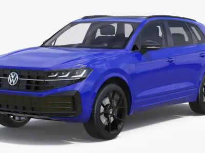 Volkswagen Touareg 2024 Blue 3D model