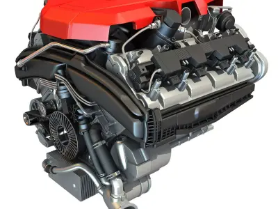 V8 Car Engine 3D Model 3D model