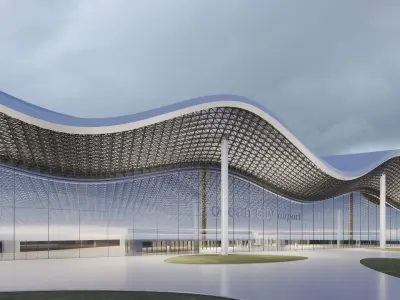 Modern Airport building facade Archviz 3D model