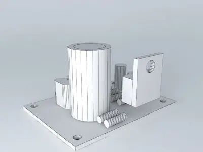 PCB+Layout for TDA 2030 A Free 3D model