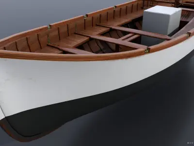WW2 Italian 8m60cm Motorboat Low-poly 3D model