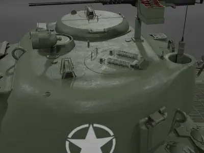 M4A2 Sherman Medium Tank Free 3D model